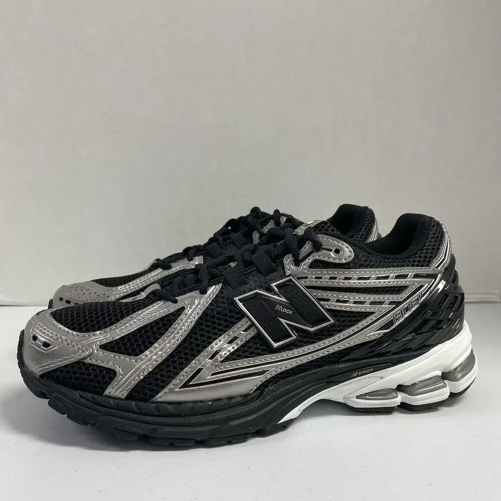 New Balance 1906R Black Grey White U1906RCF Size 11.5 Mesh Runner Silver Workout